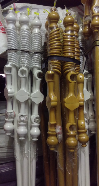 Wooden curtain rod